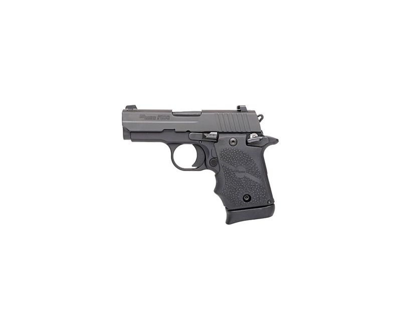 Sig Sauer P938 With Hogue Rubber Grip Black 9mm 3 Inch 7rds Siglite